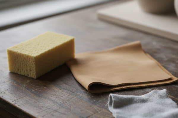 陶芸用のスポンジ・なめし布