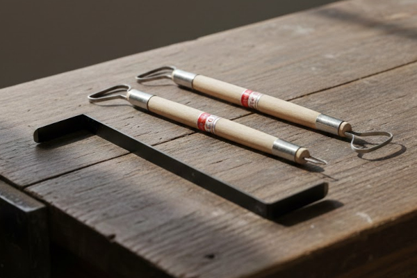 陶芸用のかきべらとカンナ